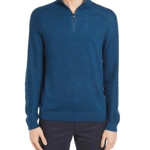 NWT Ted Baker London LOSTIT Half Zip Funnel Neck Jumper TealBlue 3XL $200 JK241